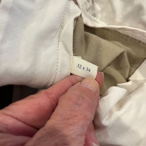 J. Crew Classic Fit Chino Khaki Flat Front Beige Tan Men's pants size 32x34 - Picture 9 of 10